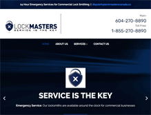 Tablet Screenshot of lockmasters.ca